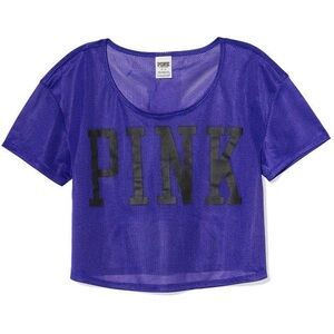 PINK Victoria's Secret Purple/Blue Mesh Top